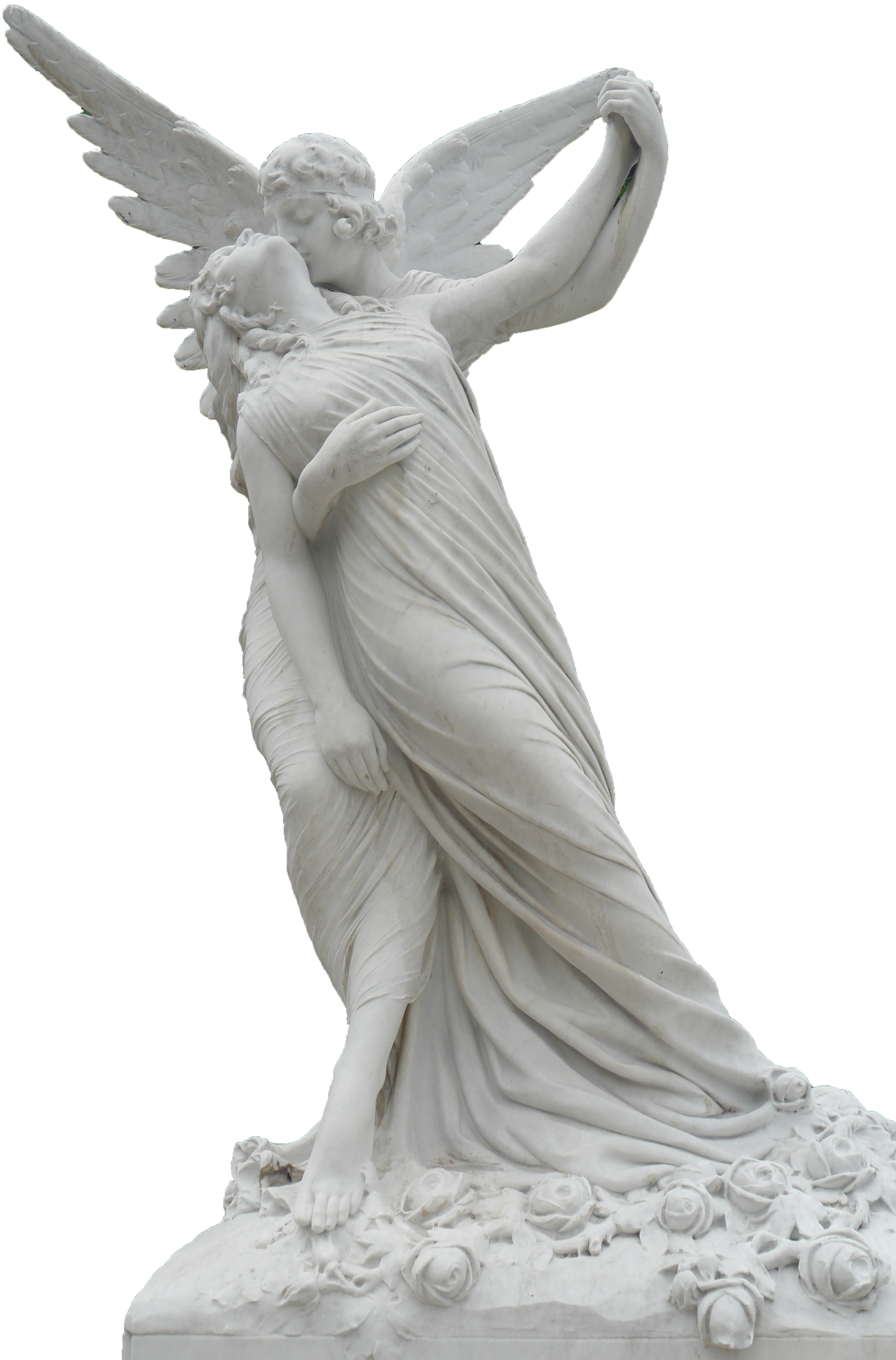 Beso Del Ángel De Pacciani - Statue (3448x4592), Png Download