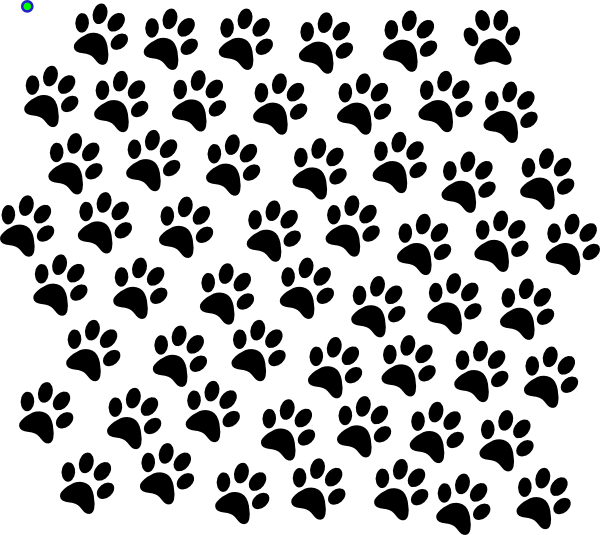 Black Prints Clip Art - Wall Sticker Paw Prints (600x535), Png Download