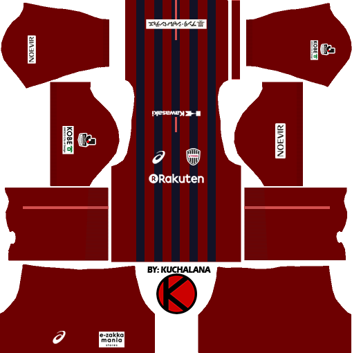 Vissel Kobe ヴィッセル神戸 Kits - Kit Italy Dream League Soccer 2018 (509x510), Png Download