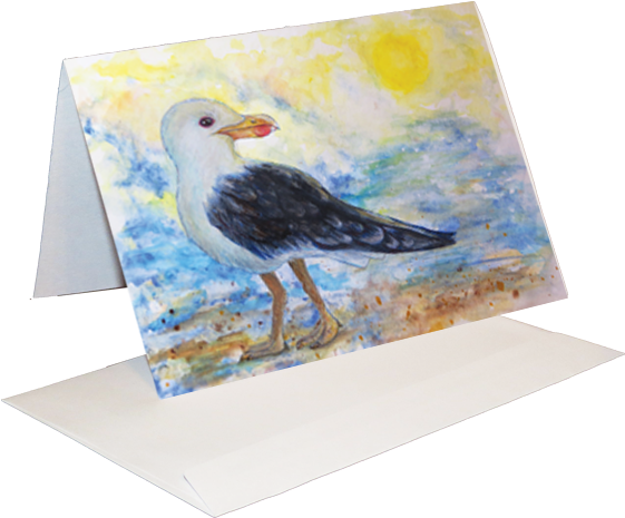 Seagull Greeting Card - Gull (591x591), Png Download