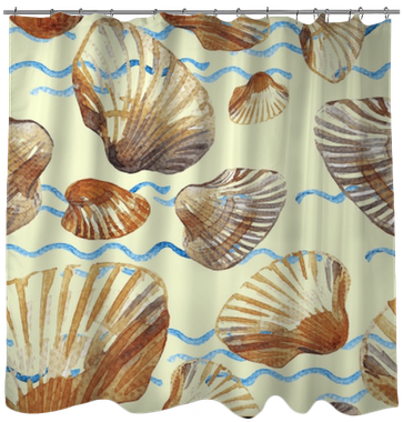 Watercolor Seamless Pattern Of Sea Shells - Shell (400x400), Png Download