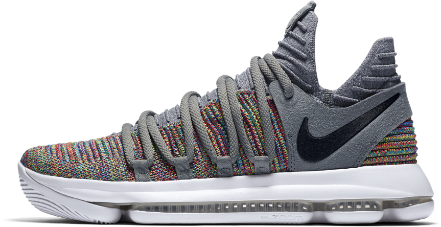 Clip Art Free Stock Nike Zoom Kdx Basketball Size Grey - Nike Zoom Kd 10 Multicolor (1000x1000), Png Download