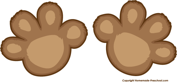 Click To Save Image - Cartoon Bear Paw Prints (564x262), Png Download