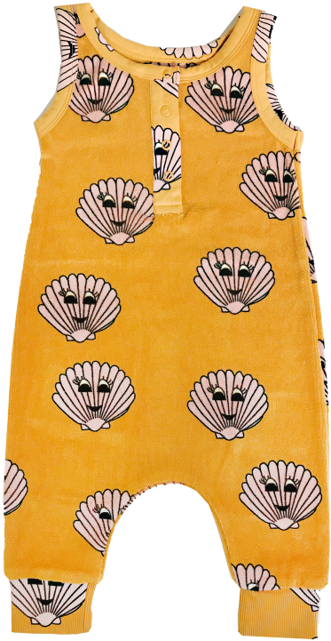 Hugo Loves Tiki Long Leg Terry Romper Seashells - Seashell (960x720), Png Download