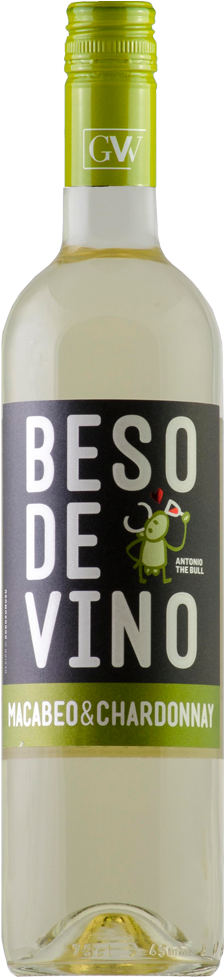 Beso De Vino Macabeo Chardonnay - Grandes Vinos Y Viñedos Beso De Syrah (277x1000), Png Download