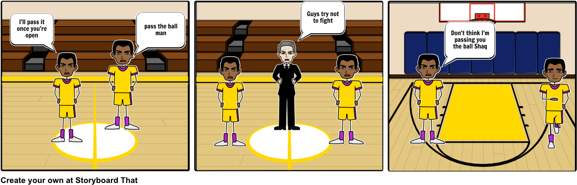 Shaq And Kobe - Cartoon (1164x385), Png Download