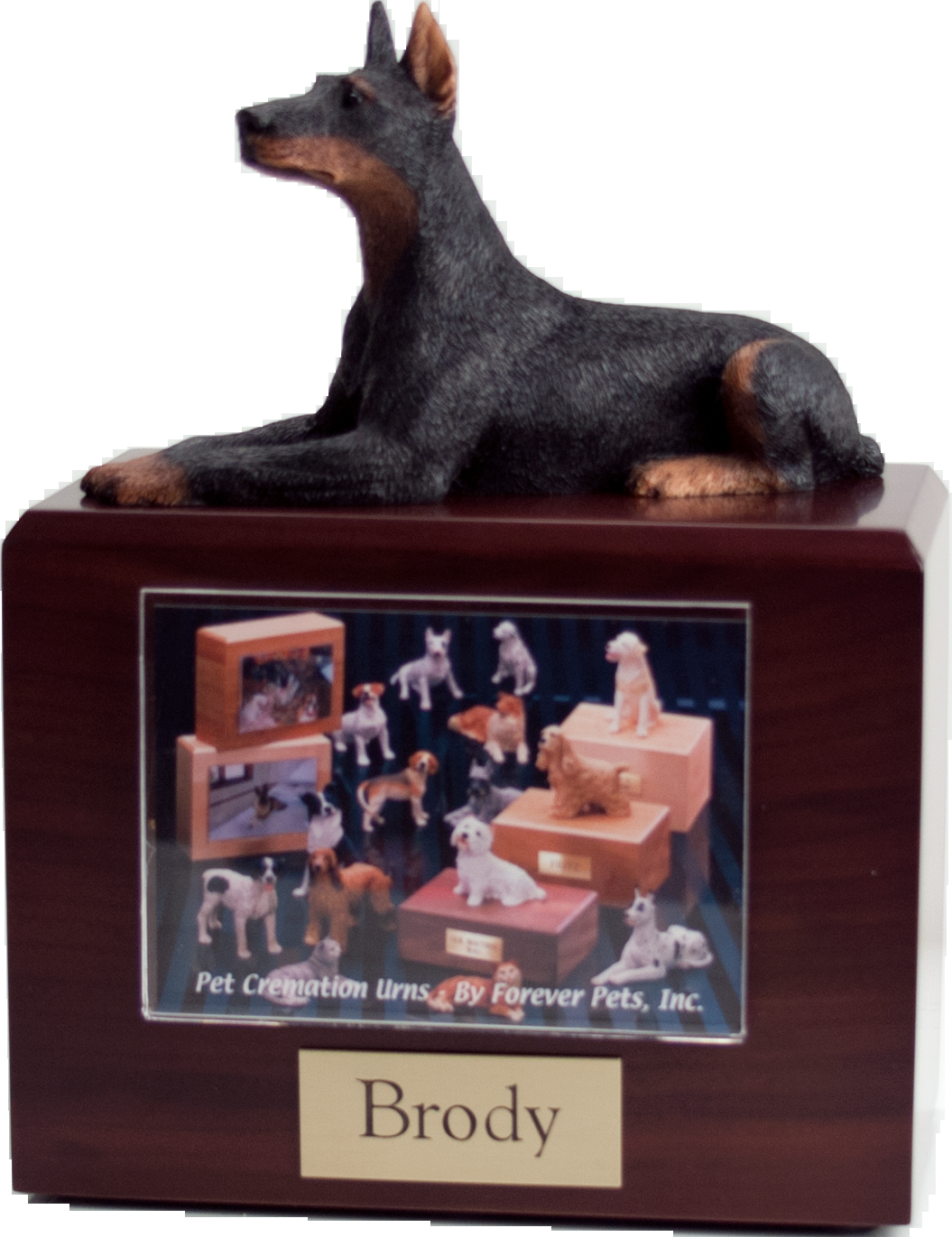 Doberman-laying - Dog Figurines (1055x1371), Png Download