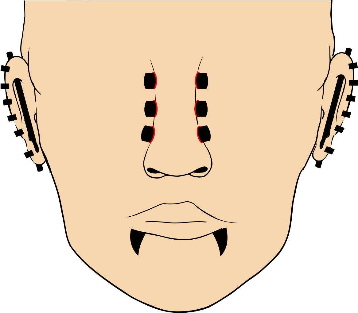File - Piercing Tendô - Svg - Piercing Pain Naruto (1176x1024), Png Download