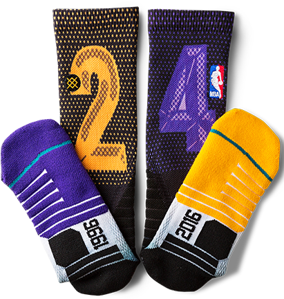 94 Large - Stance Kobe Socks (414x562), Png Download