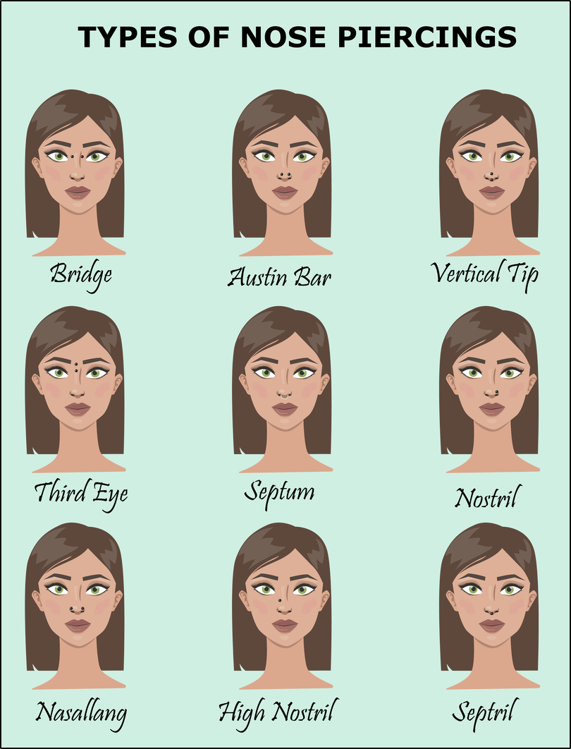 Nose Rings Are Big Right Now If You're Ready To Get - Nose Piercing Types (810x1062), Png Download