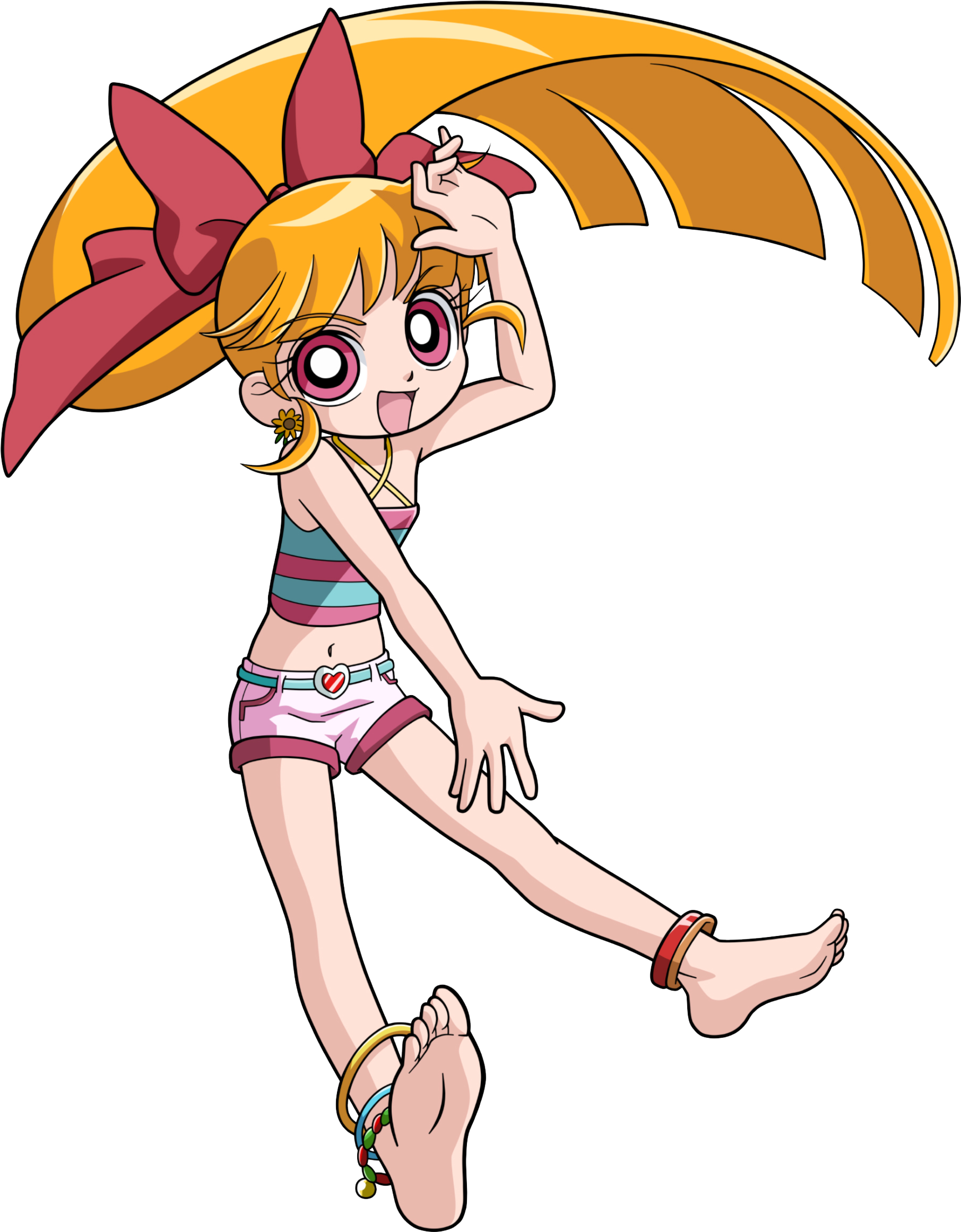 Powerpuff Girls Z Blossom Pj Pose - Powerpuff Girls Blossom Feet (1811x2322), Png Download