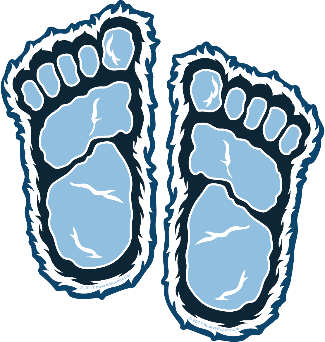 Feet Clipart Yeti - Yeti Footprint Clipart (1111x1171), Png Download