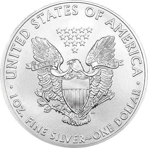 2015 American Eagle Silver Dollars - American Silver Eagle 2018 Png (500x500), Png Download