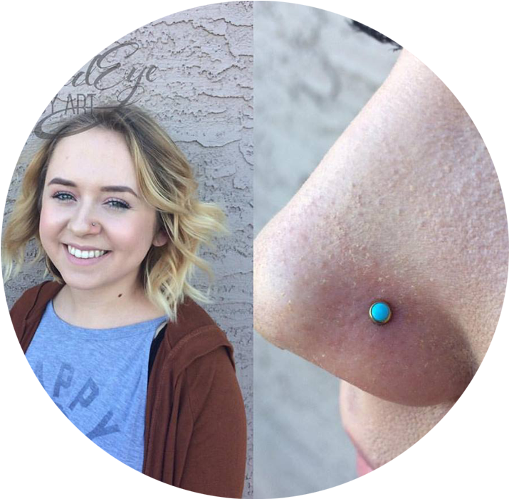 Nostril Piercings - Girl (737x732), Png Download