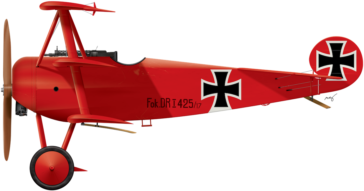 Gallery - Fokker Dr1 Red Baron (1280x716), Png Download
