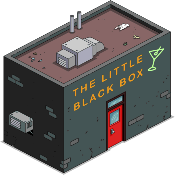The Little Black Box - Little Black Box Simpsons (602x599), Png Download