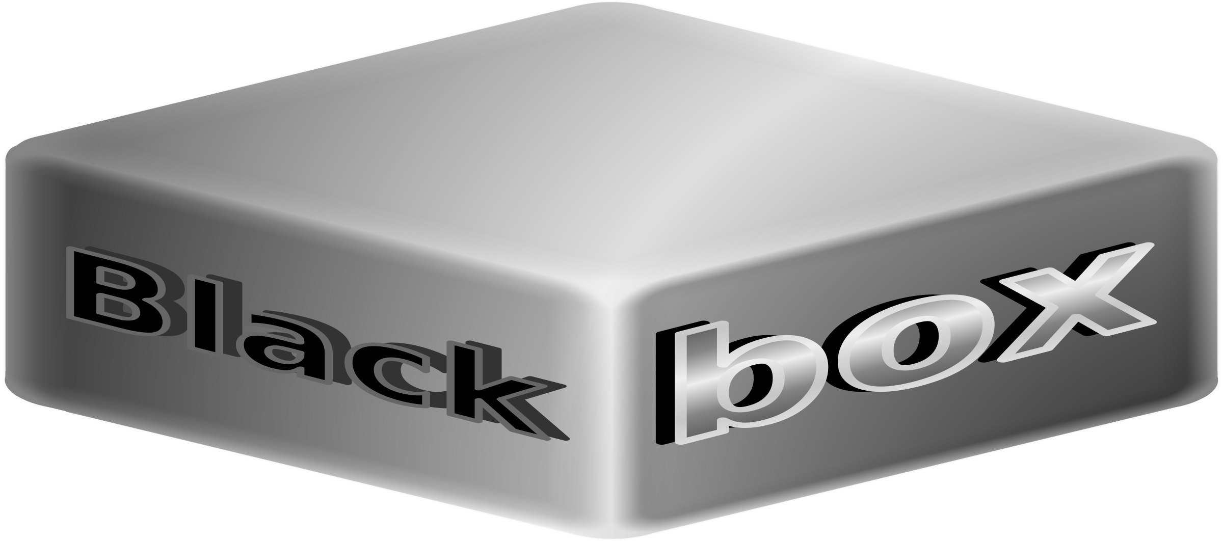 Clipart Black Box Abstract - Clipart Blackbox (2400x1062), Png Download