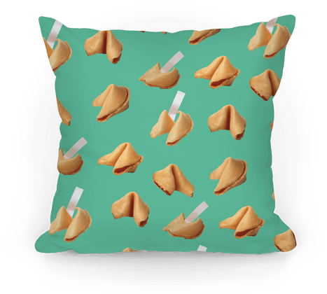 Fortune Cookie Pillow Throw Pillow - Mint.com (484x484), Png Download