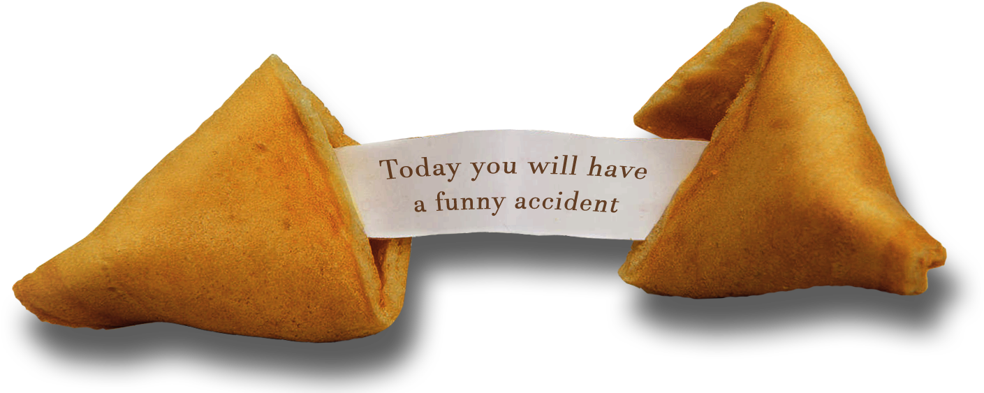 Funny Fortune Cookie With Message Inside - Fortune Cookie (1503x654), Png Download