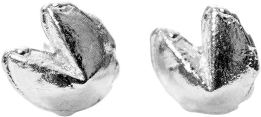 Fortune Cookie Earrings // Sterling Silver - Earrings (1024x1024), Png Download