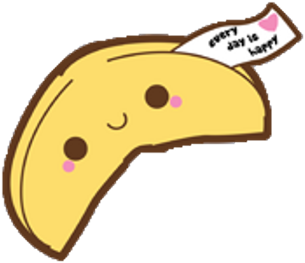 Cute Fortune Fortunecookie Kawaii Food Quotes Quote - Png Kawaii (1024x1024), Png Download