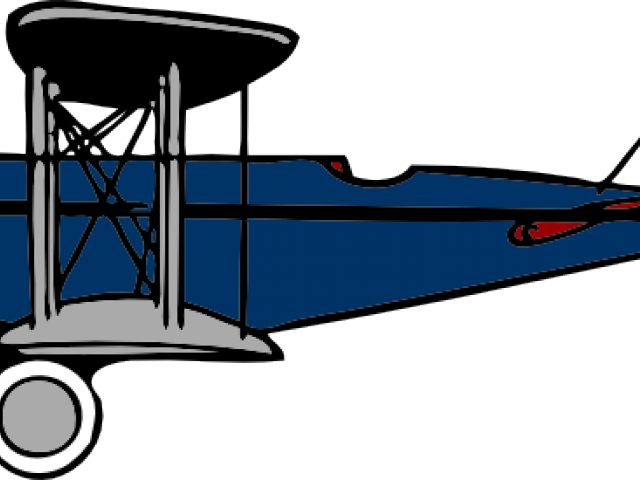 Biplane Cliparts - Blue Airplane Clip Art (640x480), Png Download