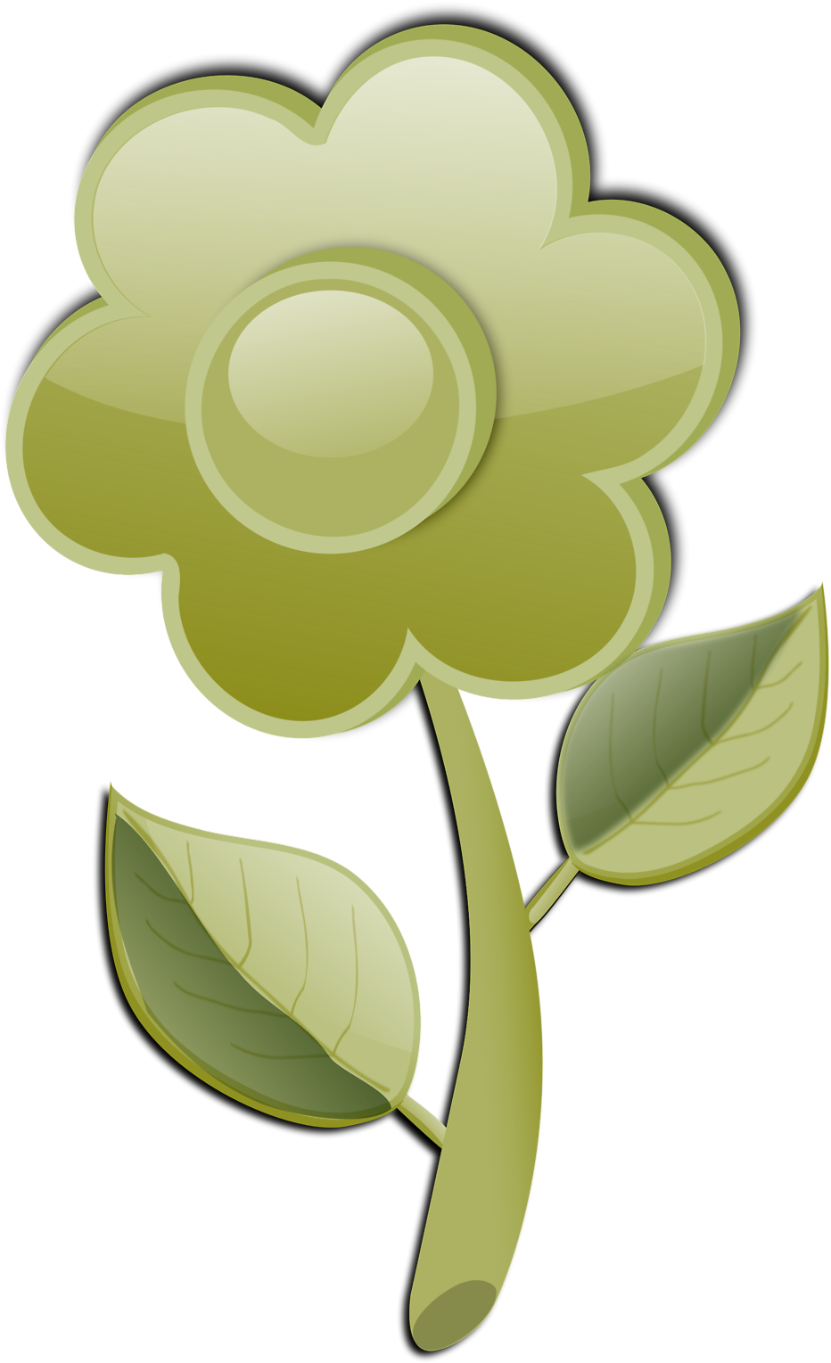 Free Stock Photo - Flor Con Tallo En Vector (958x1612), Png Download