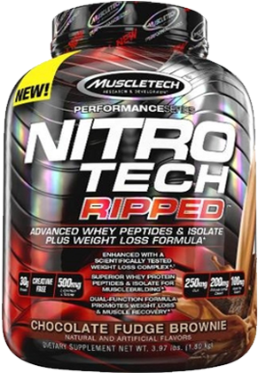 Muscletech Nitrotech Ripped - Muscletech Nitro Tech Ripped - Chocolate Fudge Brownie (500x500), Png Download