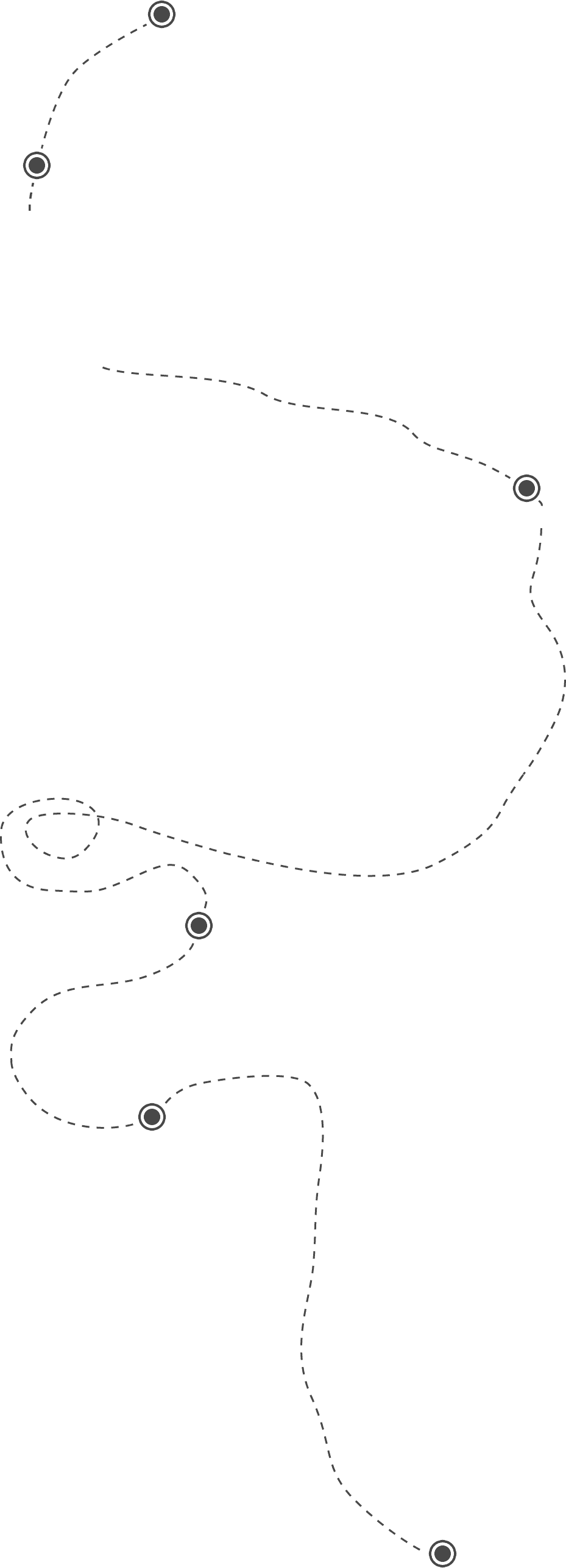 Dotted Line 1 - Necklace (929x2574), Png Download