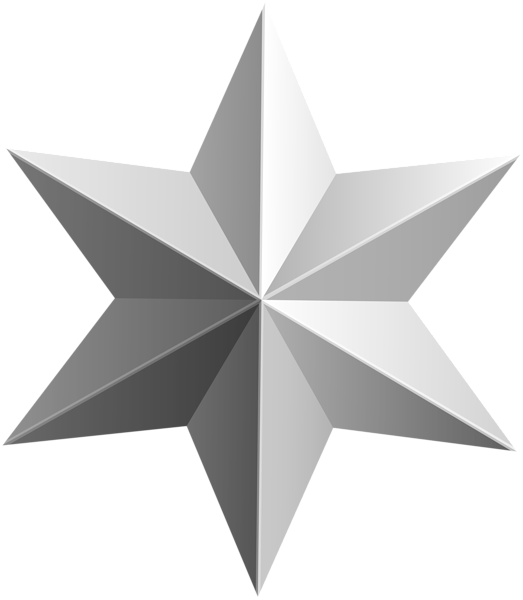 Silver Star Transparent Png Clip Art Image - Silver Star Png (523x600), Png Download