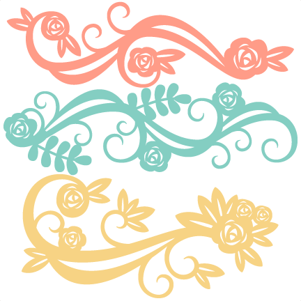 Flower Flourishes Svg Scrapbook Cut File Cute Clipart - Cute Free Svg Flowers Files (432x432), Png Download