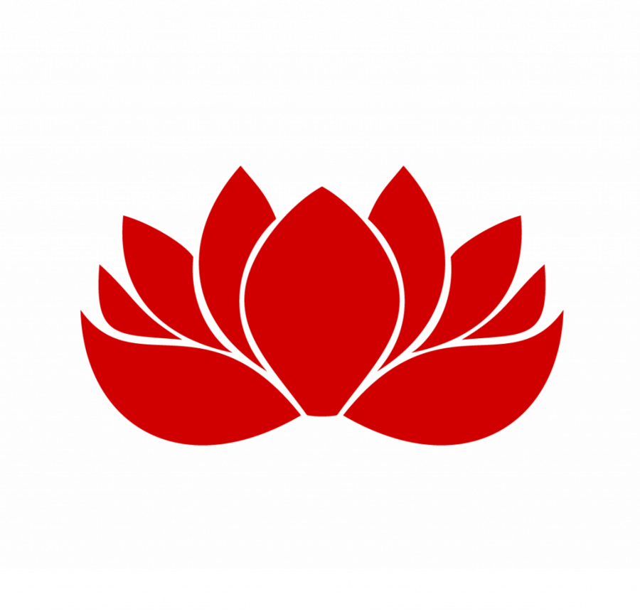 Three Flowers Silhouette Clipart Silhouette Clip Art - Red Lotus Clip Art (900x860), Png Download