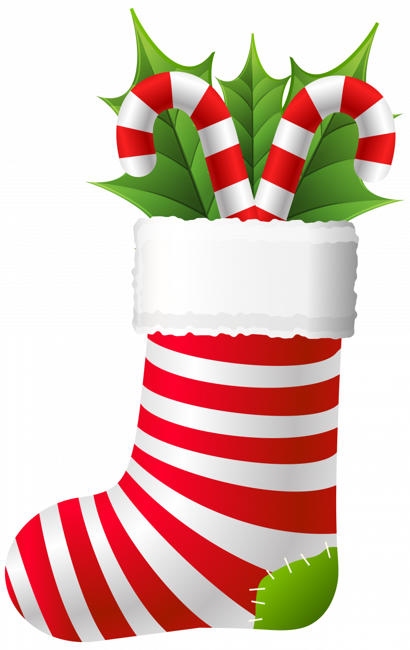 Library Christmas Stocking Clipart Images - Christmas Stocking Clipart Transparent Background (817x1295), Png Download