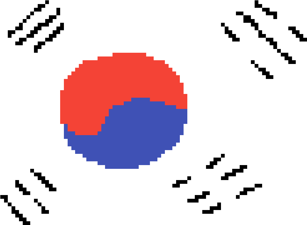 Korean Flag - Circle (1200x1200), Png Download