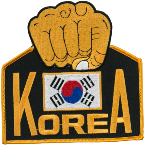 1169 Korean Flag And Fist Patch 5" - Embroidery (600x600), Png Download