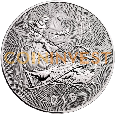 10 Oz The Valiant Silver Coin - 2018 Great Britain 10 Oz Silver Valiant Bu (400x400), Png Download