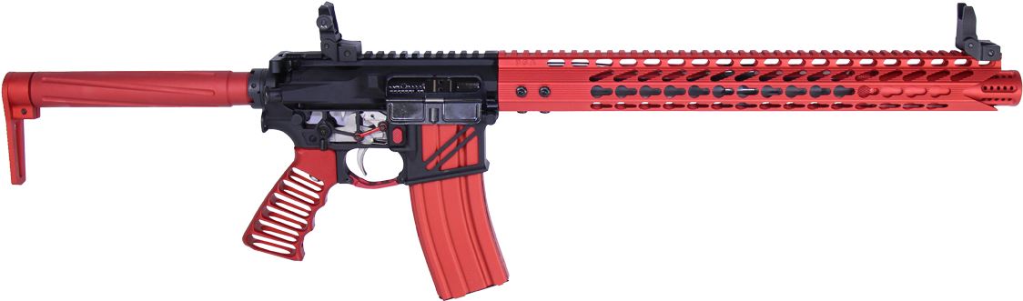 Guntec Usa Ultralight Skeletonized Aluminum Ar15 Pistol - Red Skeletonized Ar...