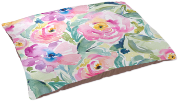 Watercolor Floral Dog Bed - Watercolor Painting (390x390), Png Download