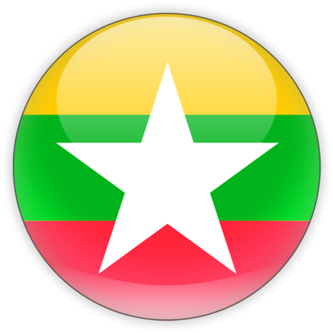 Fiv E South Korean Companies Have Recently Launched - Myanmar Flag Round Icon (640x480), Png Download