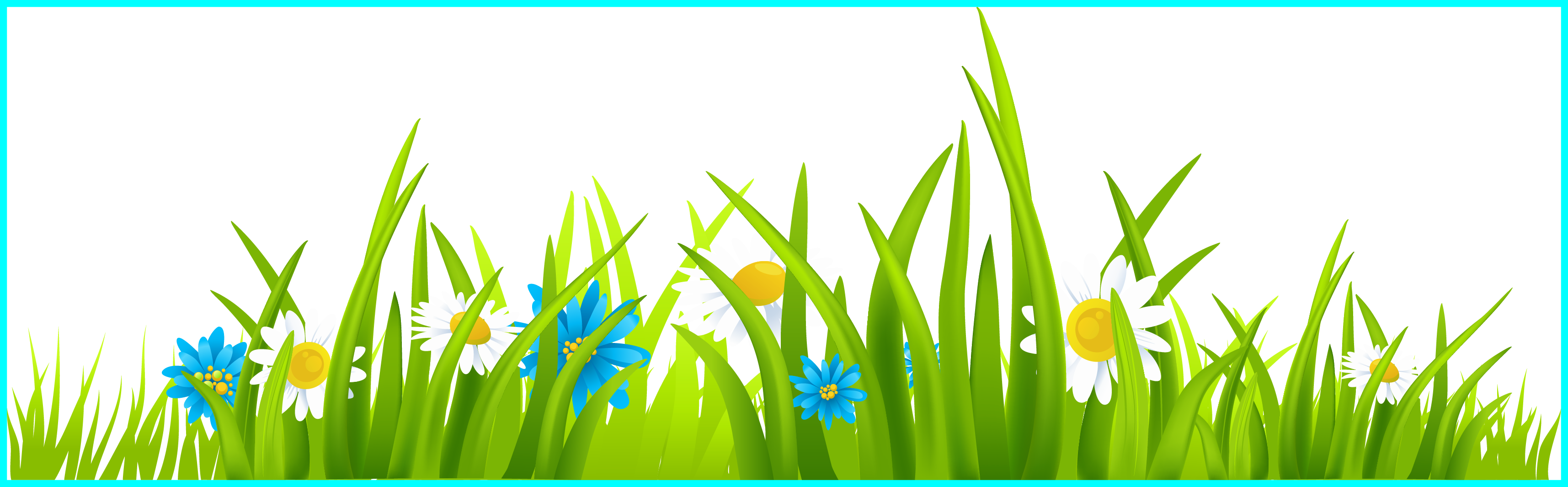 Appealing Grass Clip Art Clipart Diversos Pic Of Sunflower - Garden Clipart Png (3430x1065), Png Download