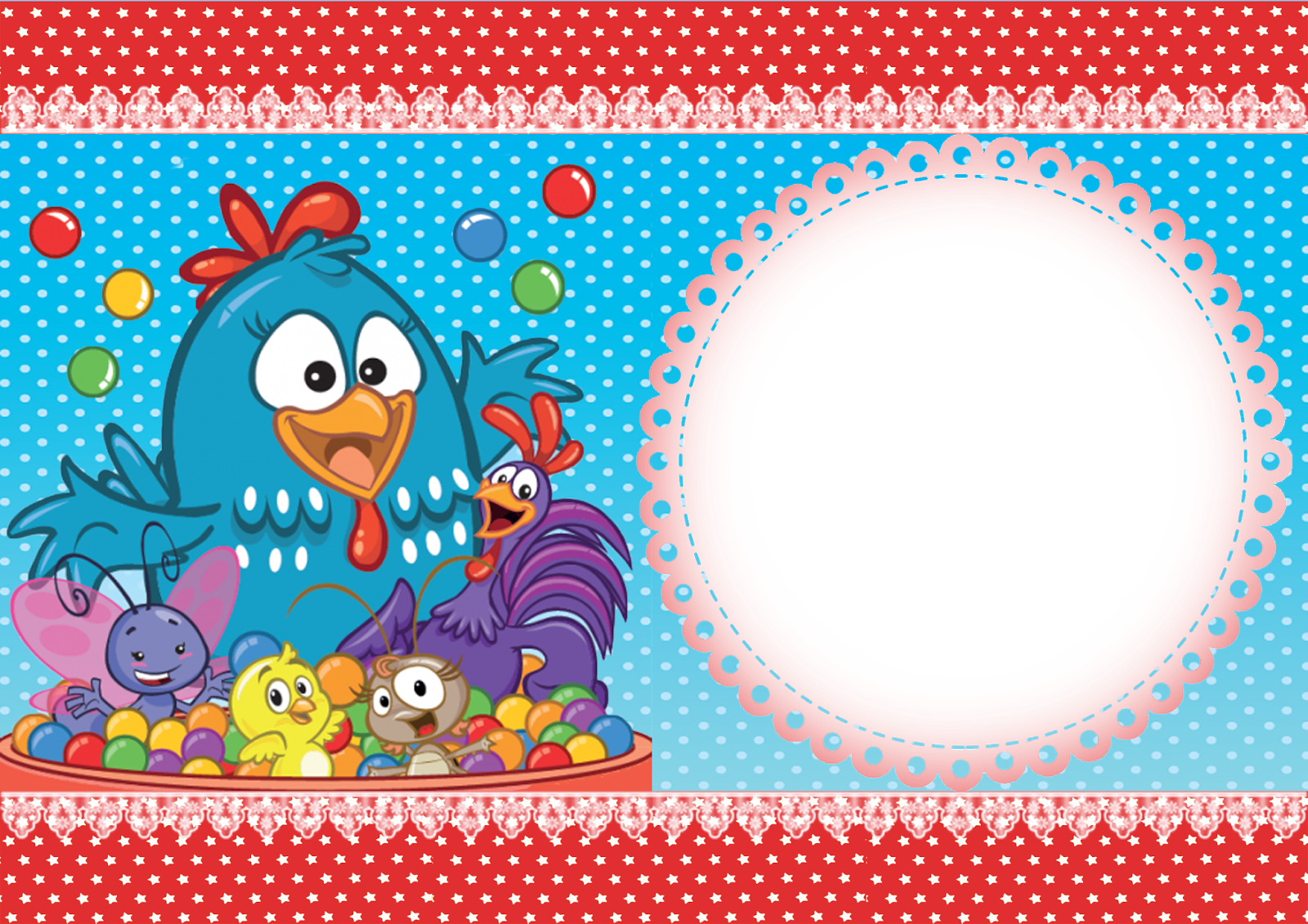Moldura Galinha Pintadinha - Convite Aniversario Galinha Pintadinha (1600x1131), Png Download