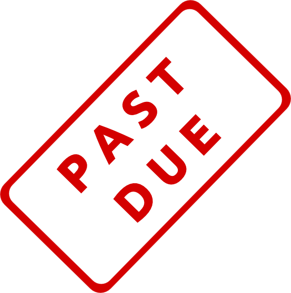 Past Due Clipart (594x598), Png Download