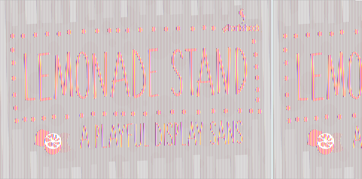 Free Lemonade Stand Font - Orange (728x361), Png Download