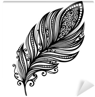 Peerless Decorative Feather , Patterned Design, Tattoo - Droid Maxx Case, Xt1080/m Case, Droid Ultra Case,beyond (400x400), Png Download