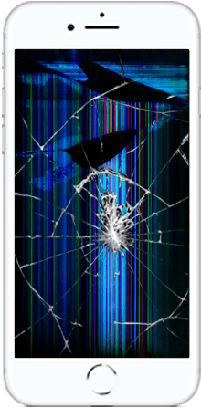 Iphone8 Plus Screen Lcd Replacement - Iphone 8 Broken Screen (600x600), Png Download