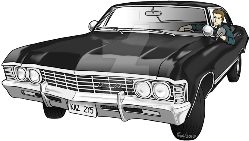 Jpg Impala Drawing For Free Download On - Supernatural Impala Png (1024x614), Png Download