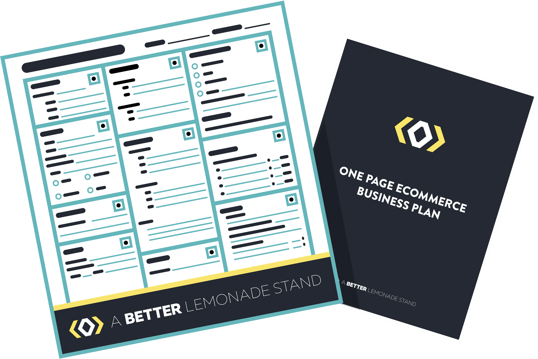 One Page Ecommerce Business Plan (1800x1200), Png Download