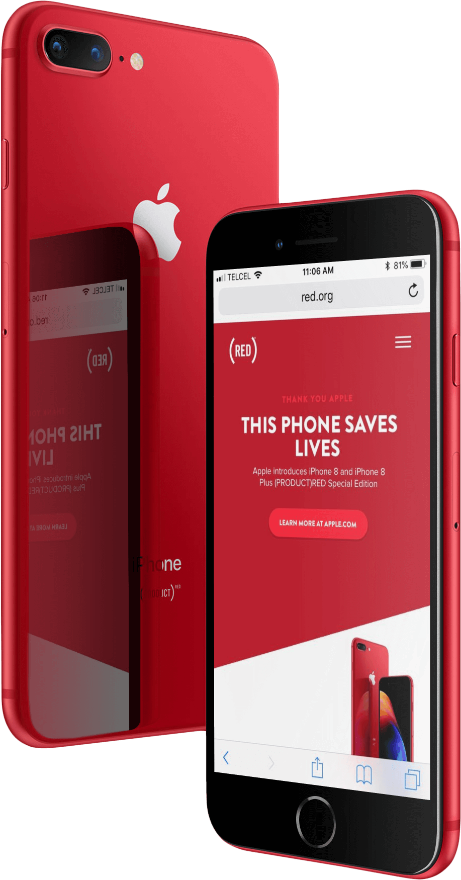 Download Red Iphone 8 Red Iphone 8 Mock Up Png Image With No Background Pngkey Com