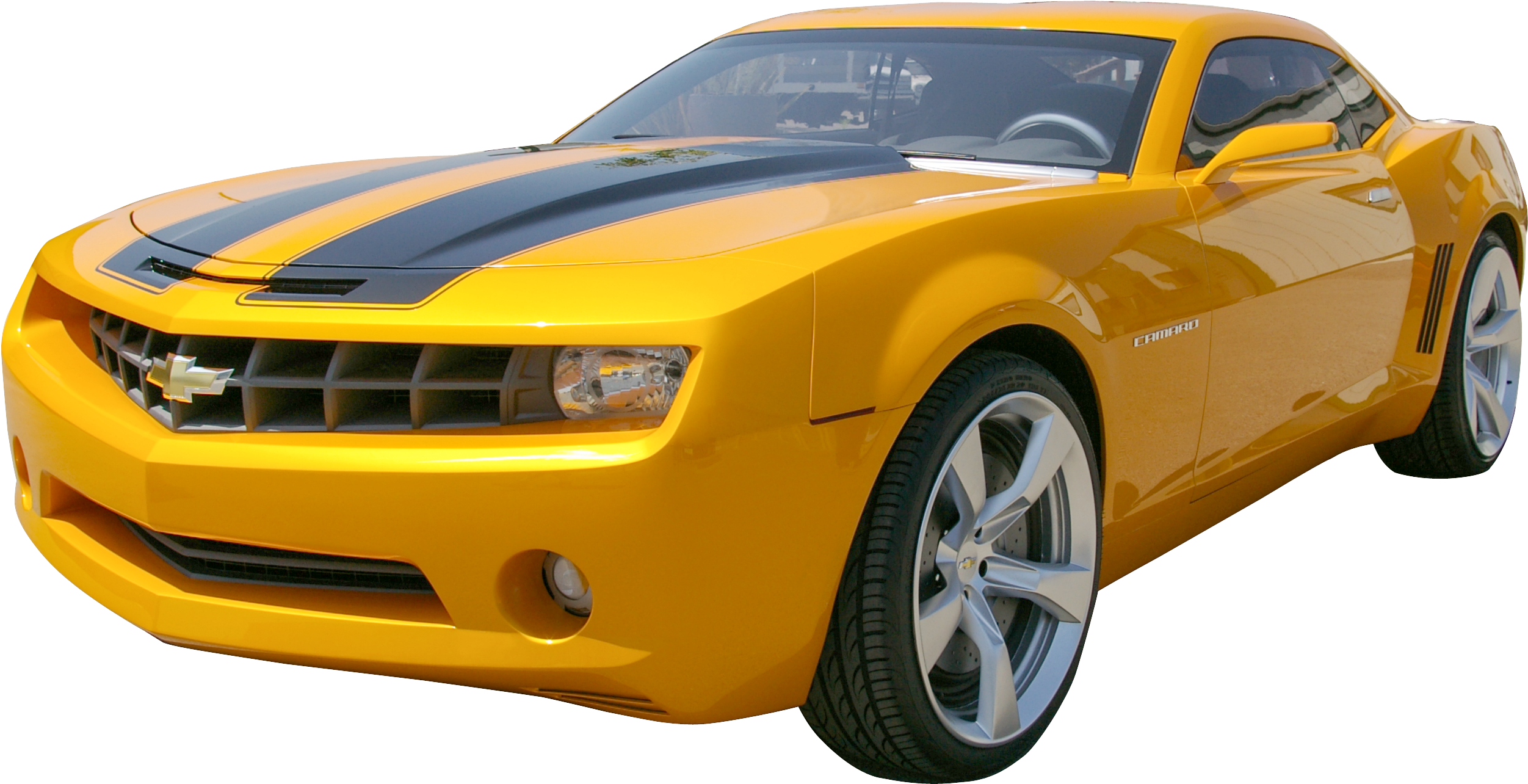 Yellow Camaro Png Clip Art - Camaro Png (2558x1318), Png Download