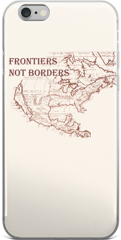 Frontiers Not Borders Map Case This Land - Karte Von Nordamerika (1722) (1000x1000), Png Download